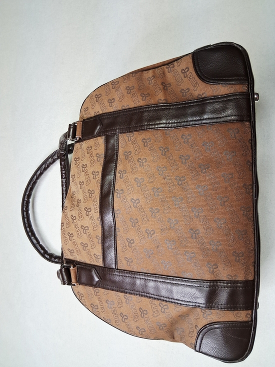 TNA Handbags - TNA Vintage Y2K Brown Monogram Tote with Dark Brown Trim
